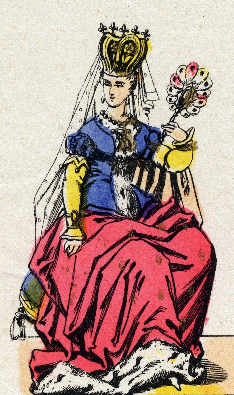 Porträt von Isabeau de Bavière, Ehefrau von Karl VI. von Frankreich von French School