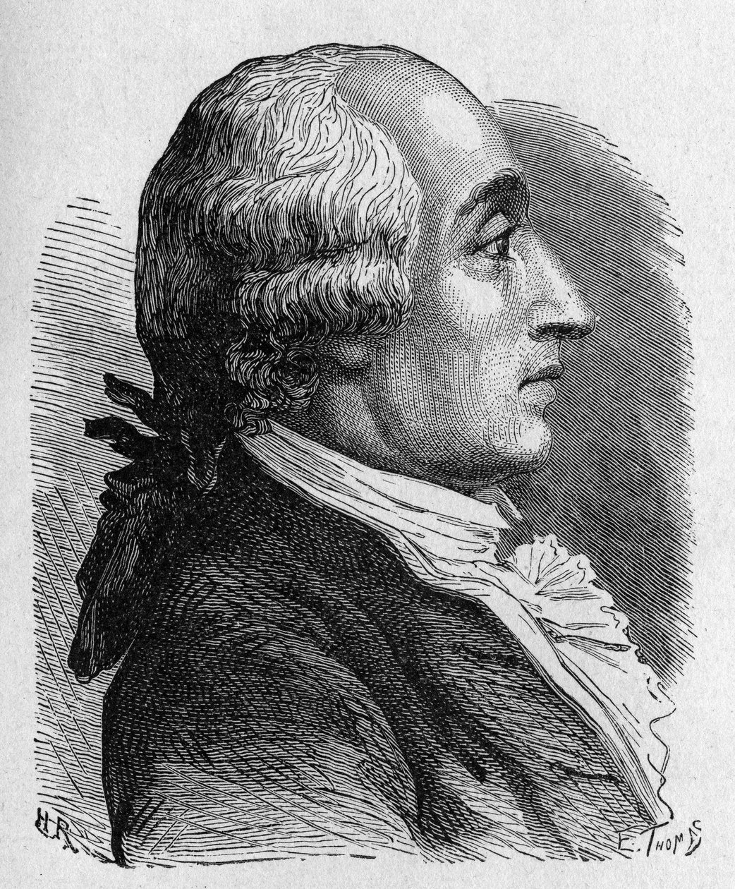 Porträt von Jacques Alexandre César Charles (1746 - 1823), französischer Physiker - im „Album der Wissenschaft; berühmte Wissenschaftler; Große Entdeckungen“ 1896. von French School
