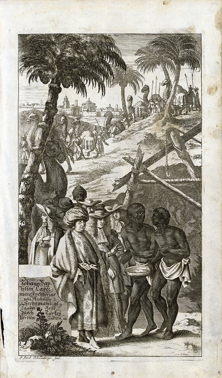 Porträt von Jean-Baptiste Tavernier (1605-1689) in orientalischer Kleidung von French School