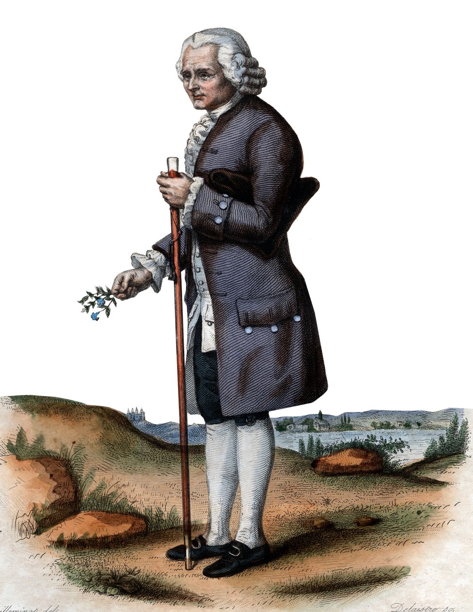 Porträt von Jean-Jacques Rousseau (1712-1778), Schweizer Philosoph von French School