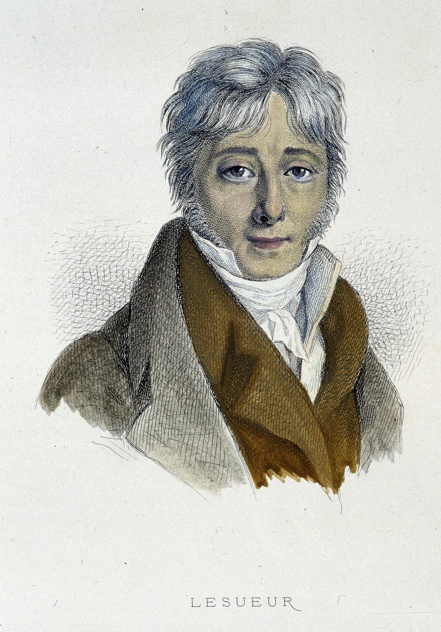 Porträt von Jean-François Lesueur - Gravur von French School