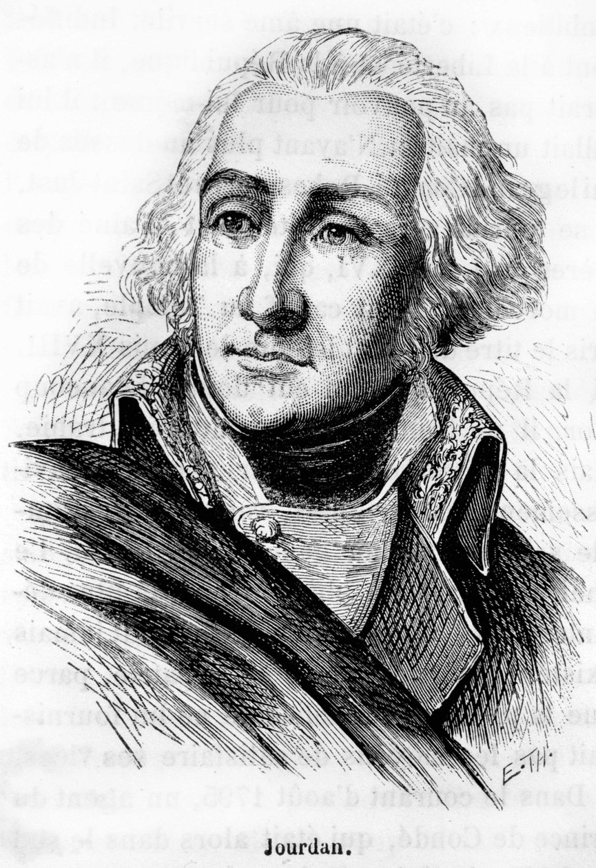 Porträt von Jean Baptiste Jourdan (1762-1833), Marschall des Empire, Sieger der Schlacht von Fleurus (26. Juni 1794) - in „L