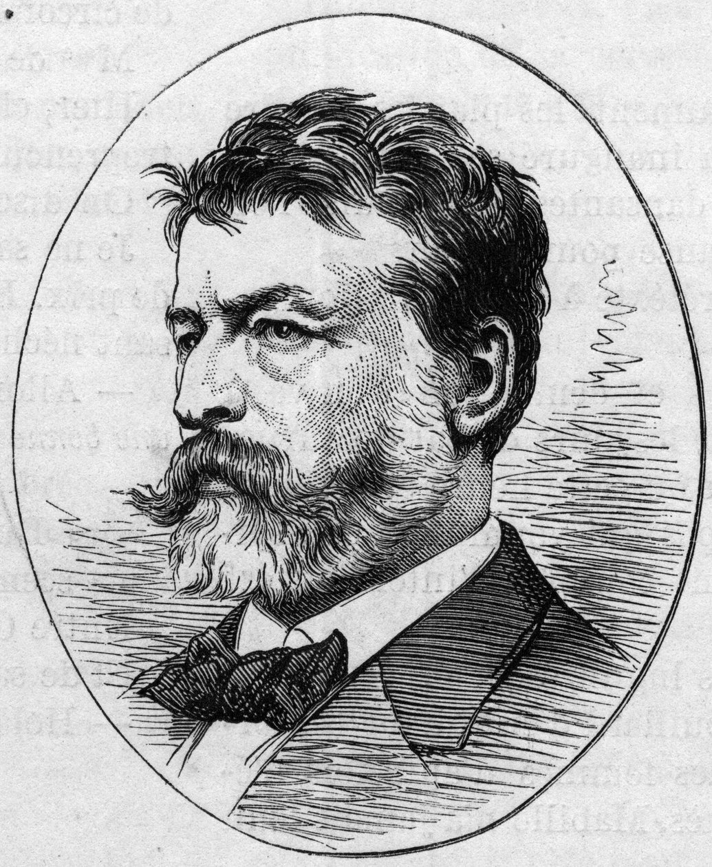 Porträt von Jean Louis Ernest Meissonier (1815-1891), französischer Maler. Gravur in „Le Monde Illustré“ Nr. 890 vom 2. Mai 1874 von French School