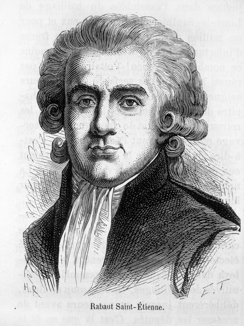 Porträt von Jean Paul Rabaut St Etienne, französischer Politiker (1743-1793) - in „L