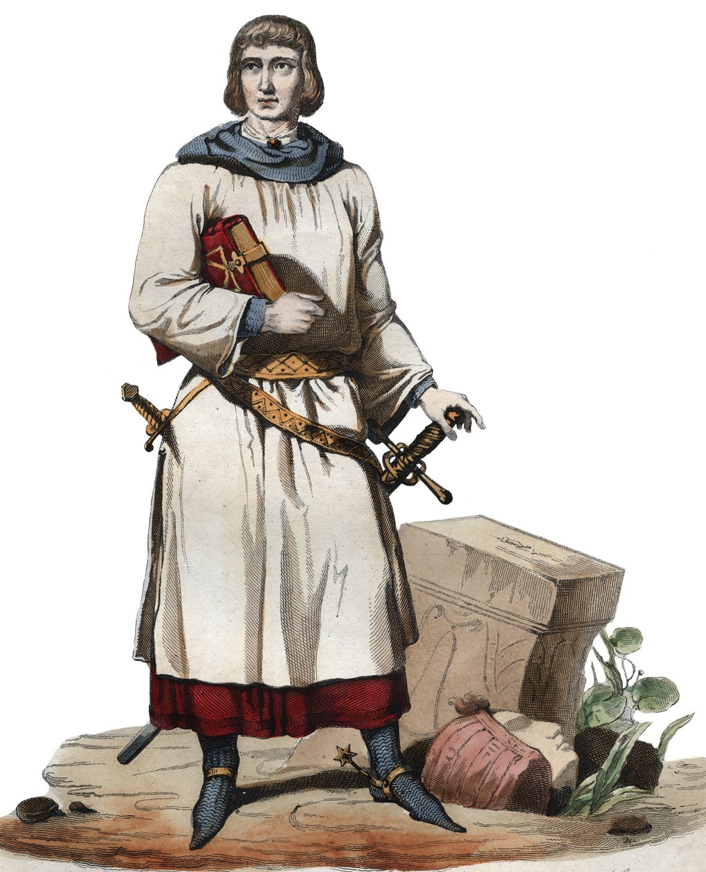 Porträt von Jean de Joinville (1225-1317), Chronist des mittelalterlichen Frankreichs von French School