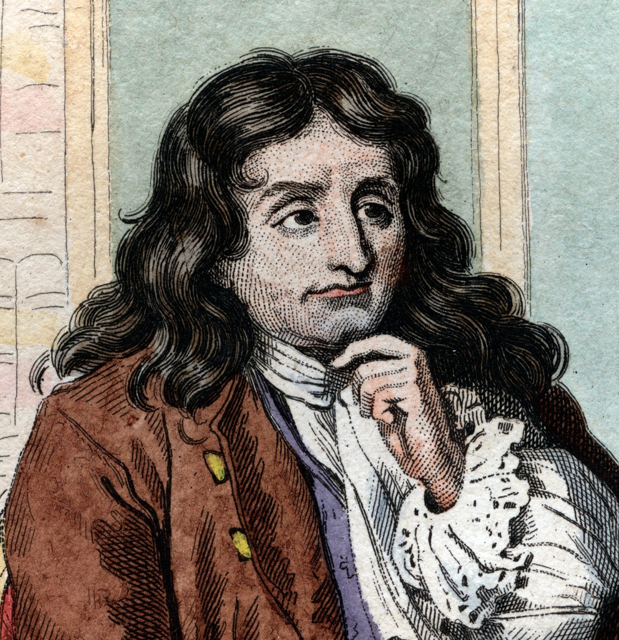 Porträt von Jean de La Fontaine von French School
