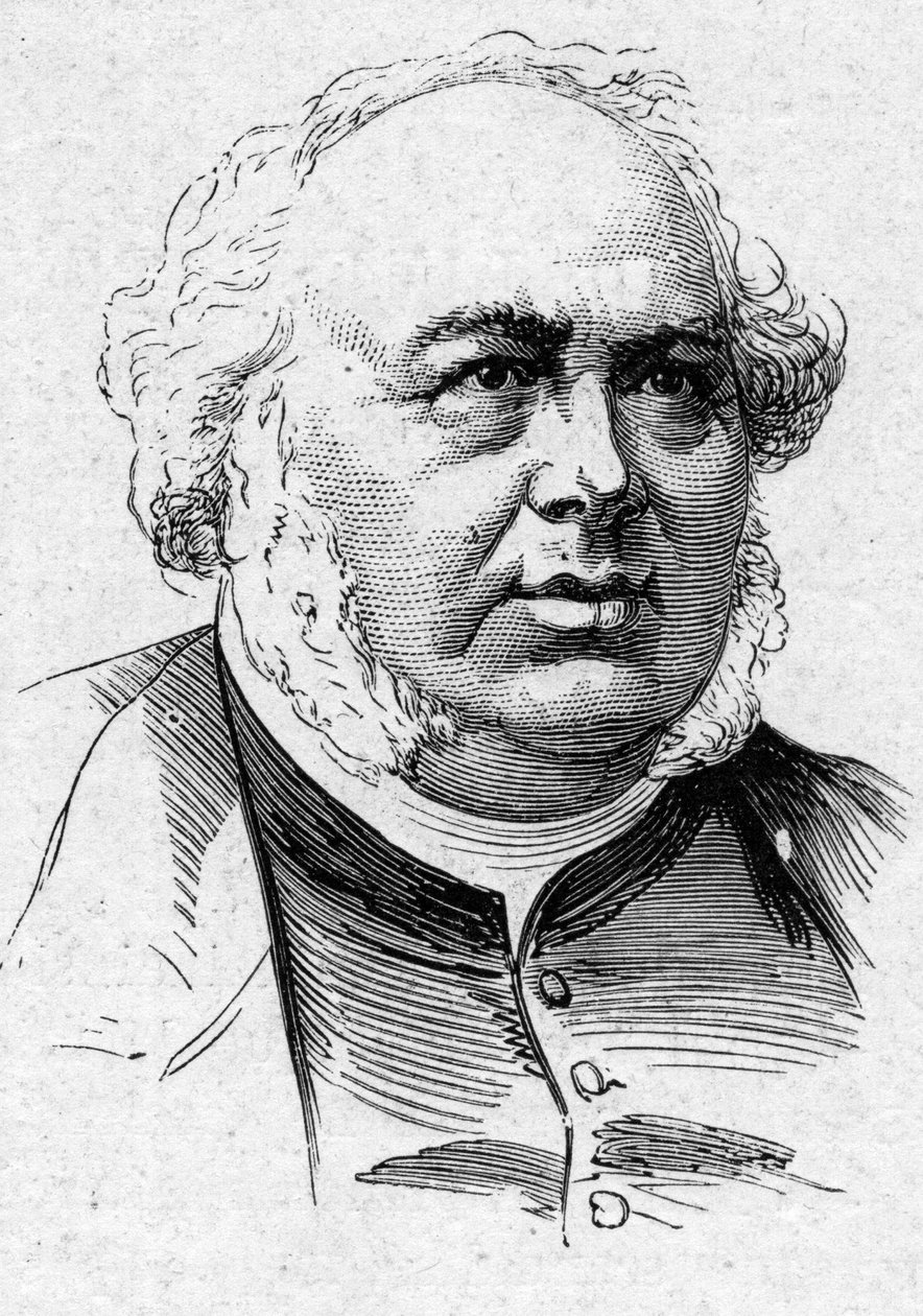 Porträt von Jules Janin (1804-1874), französischer Romanautor, Kritiker und Akademiker. Gravur in "Le Monde Illustré" Nr. 883 vom 14. März 1874 von French School