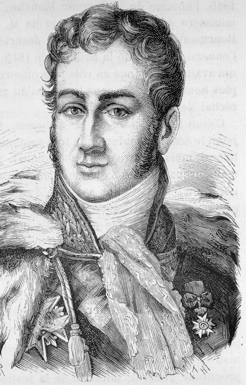 Porträt von Jules de Polignac, französischer Politiker (1780 - 1847) in „L
