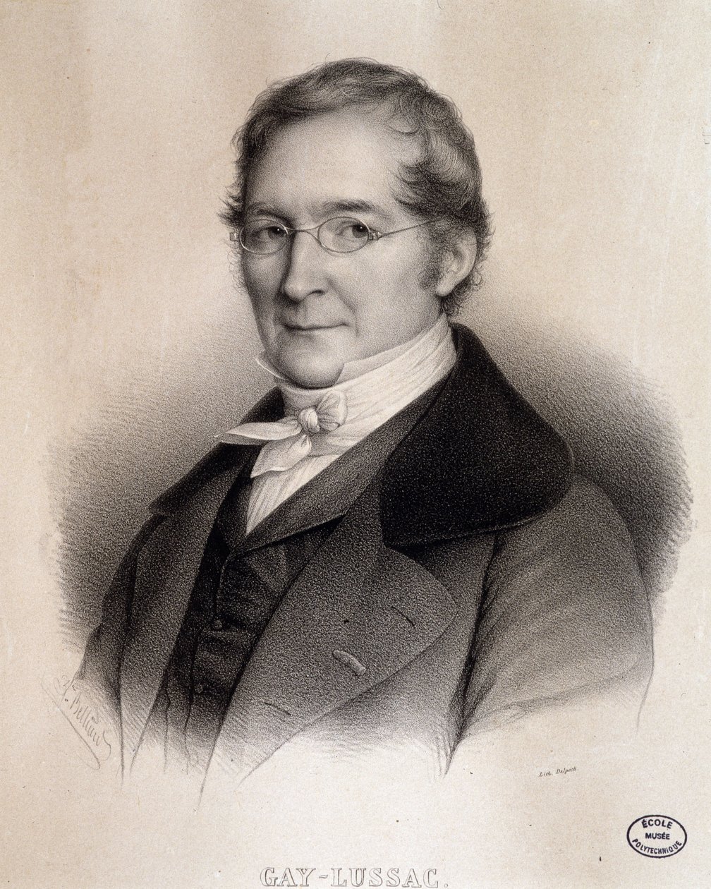 Porträt von Louis-Joseph Gay-Lussac (1778 - 1850), französischer Chemiker und Physiker. Gravur des 19. Jahrhunderts. Bibliothek der Ecole Polytechnique, Paris von French School