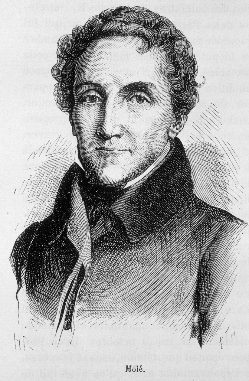 Porträt von Louis-Mathieu Mole - Porträt von Louis Mathieu, Graf von Mole (1781 - 1855), französischer Politiker - in „L