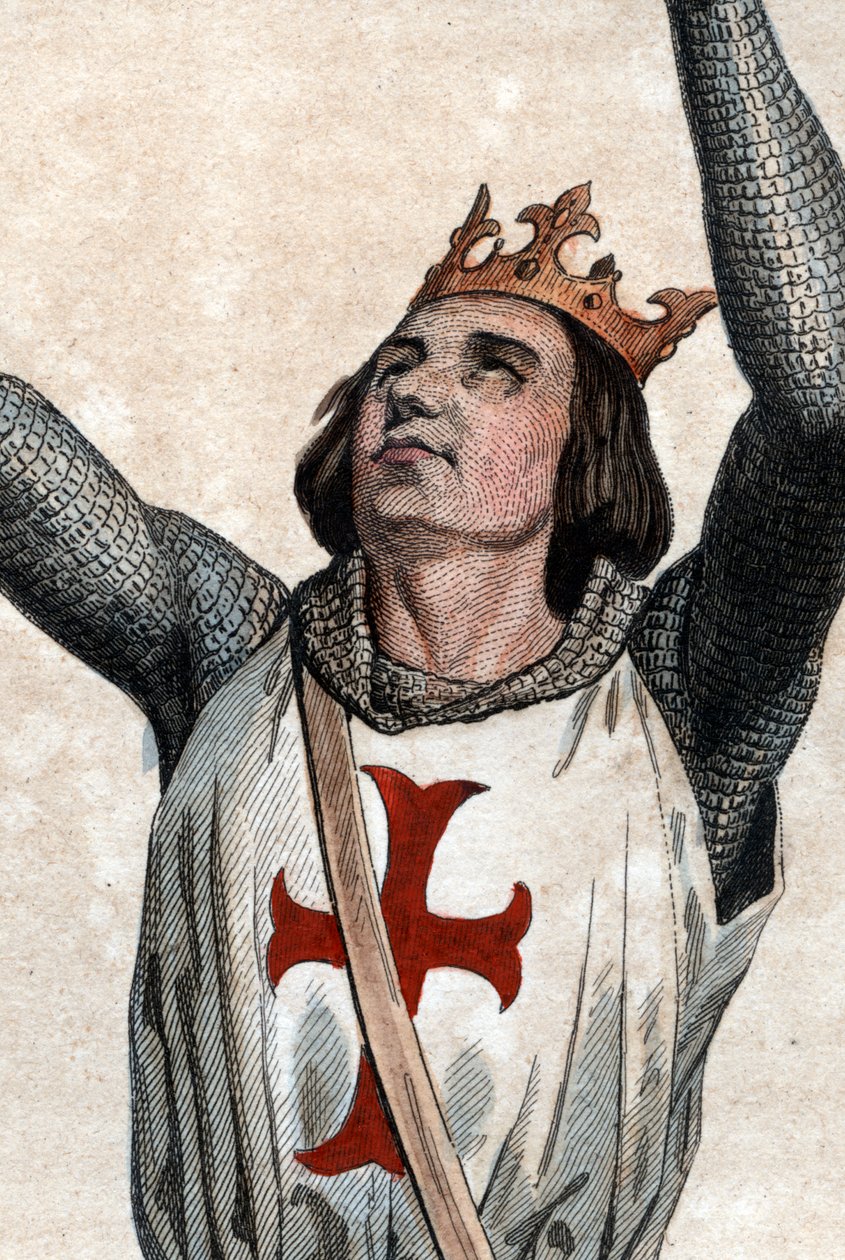 Porträt von Ludwig IX. von Frankreich (Saint Louis) (1214-1270), König von Frankreich von French School