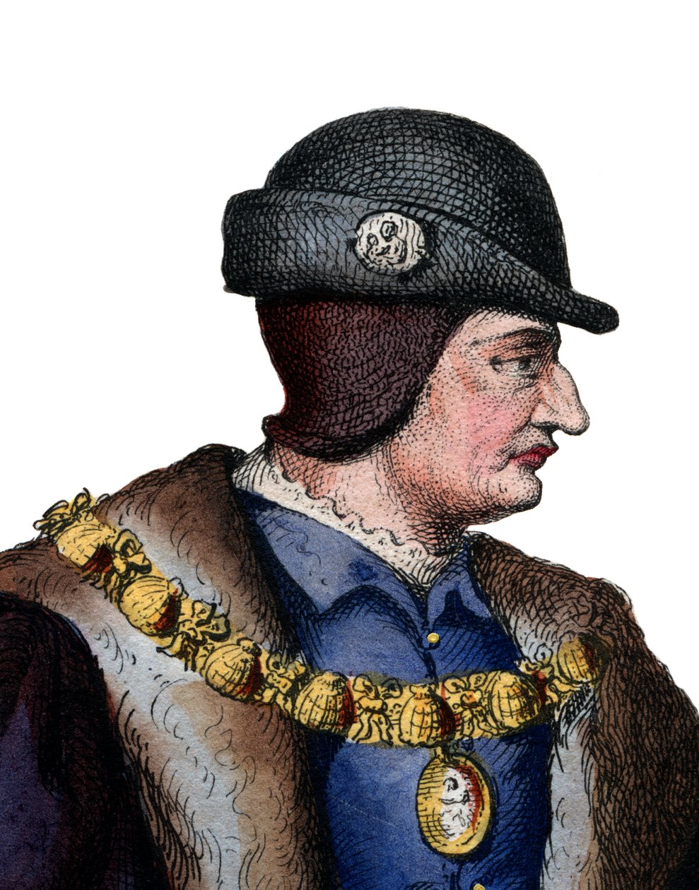 Porträt von Ludwig XI. von Frankreich (1423-1483), König von Frankreich von French School