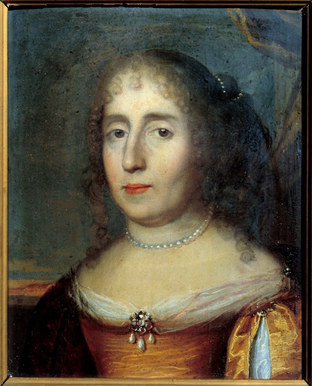 Porträt von Madame de Scudéry (oder Madeleine de Scuderi (1607 - 1701), französische Schriftstellerin). Anonymes Gemälde der französischen Schule von French School