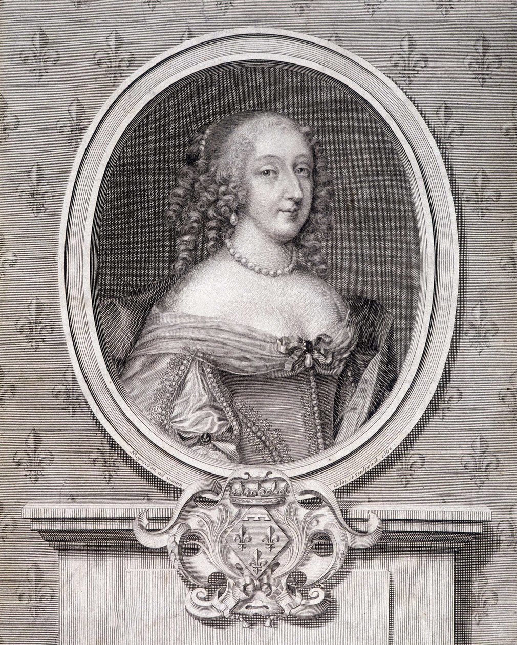 Porträt von Mademoiselle de Montpensier genannt „Grande Mademoiselle“ von French School