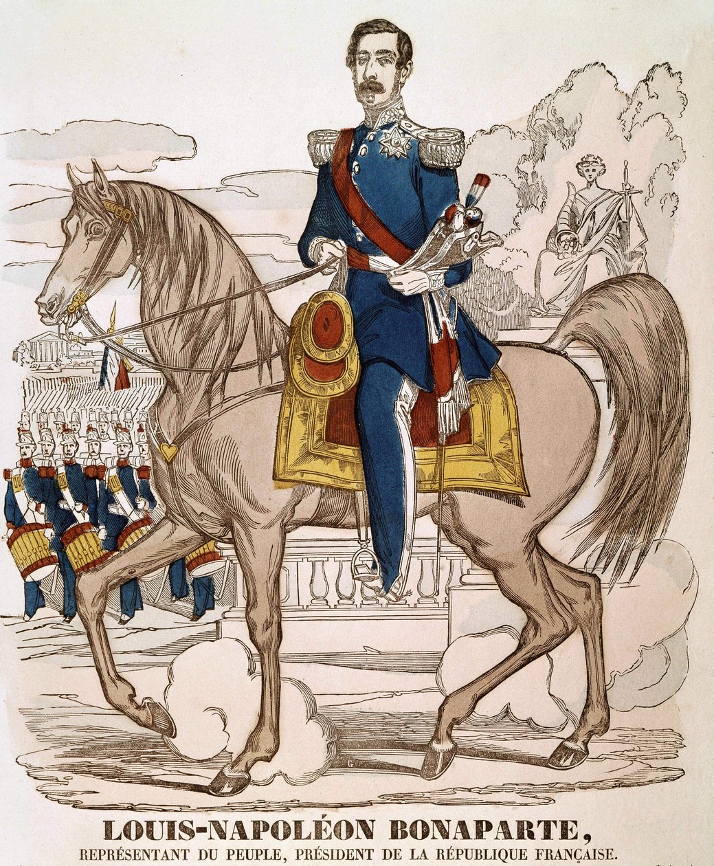 Porträt von Napoleon III - Vertreter des Volkes, Präsident der Französischen Republik (Charles Louis Napoleon Bonaparte) (1808 - 1873) von French School