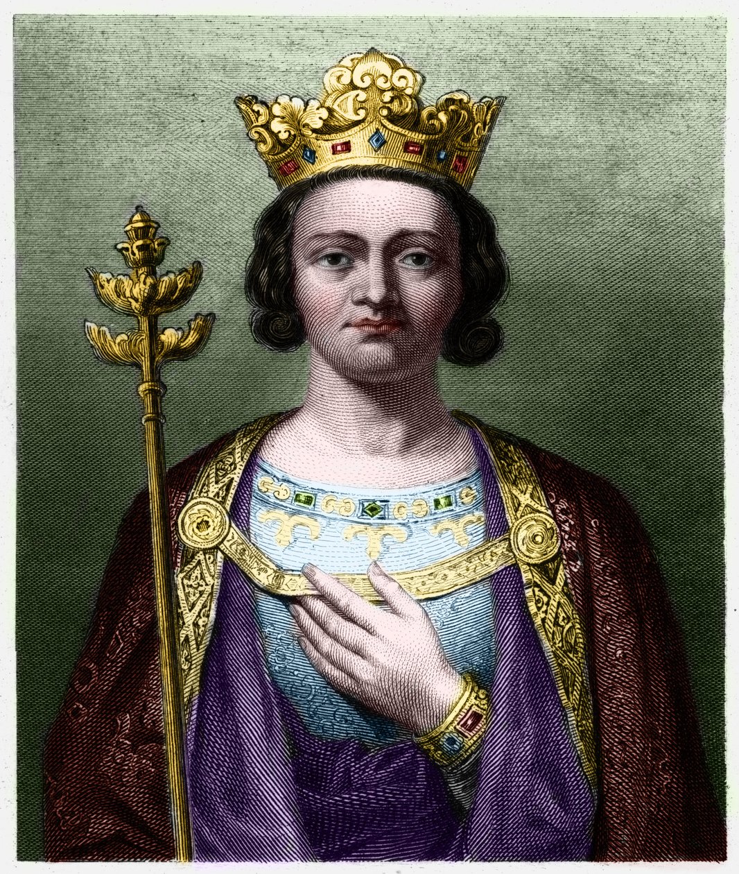 Porträt von Philippe V der Lange (1294 - 1322), König von Frankreich von French School