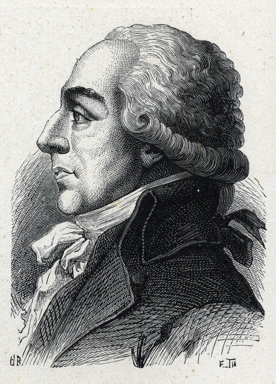 Porträt von Pierre Louis Roederer (1754-1835) französischer Anwalt und Politiker. Gravur von 1889. Private Sammlung von French School