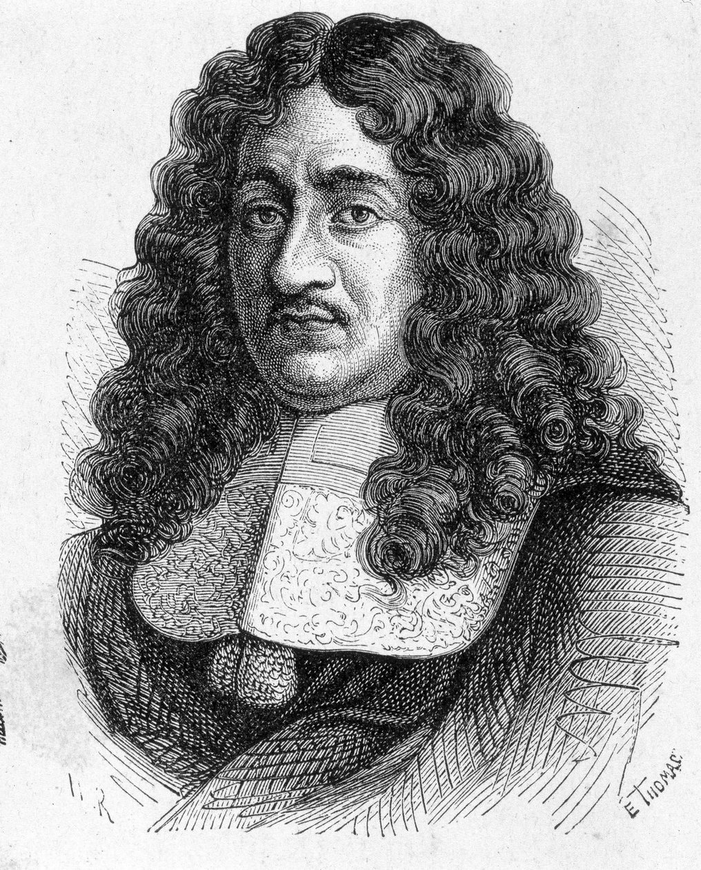 Porträt von Pierre Paul de Riquet (1604 - 1680), französischer Ingenieur, der den Canal du Midi baute - in „Album der Wissenschaft; berühmte Wissenschaftler; Große Entdeckungen“ 1896 von French School
