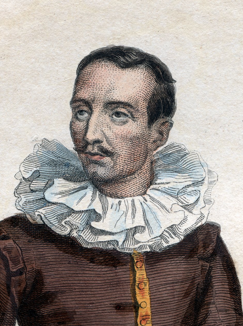 Porträt von Pierre de Bourdeille, Seigneur (und Abt) de Brantôme (1535-1614), französischer Historiker, Soldat und Biograf von French School