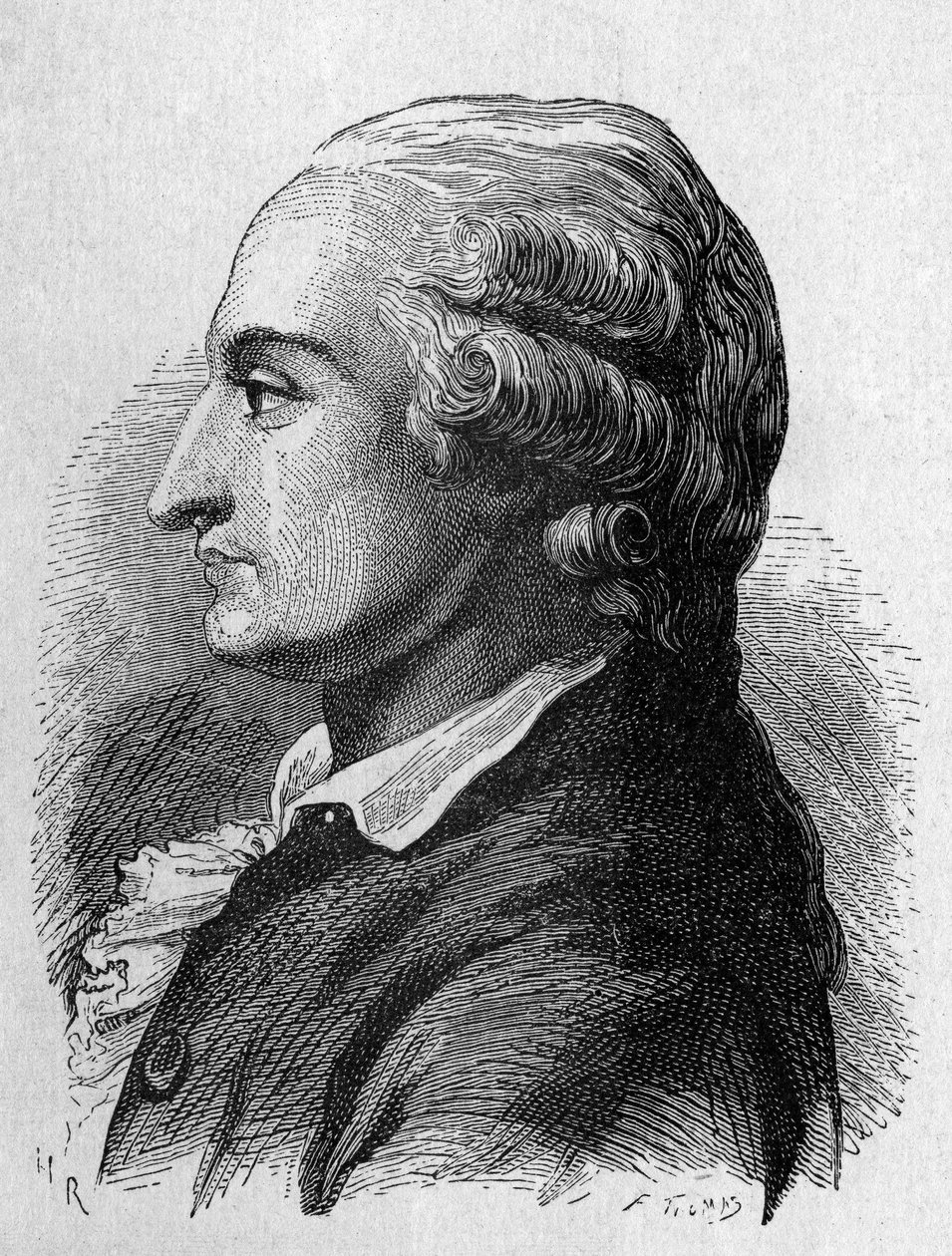 Porträt von Pilâtre de Rozier (1756 - 1785), französischer Physiker und Aeronaut (erster Flug in einem Heißluftballon) - im „Album der Wissenschaft; berühmte Wissenschaftler; Große Entdeckungen“ 1896. von French School