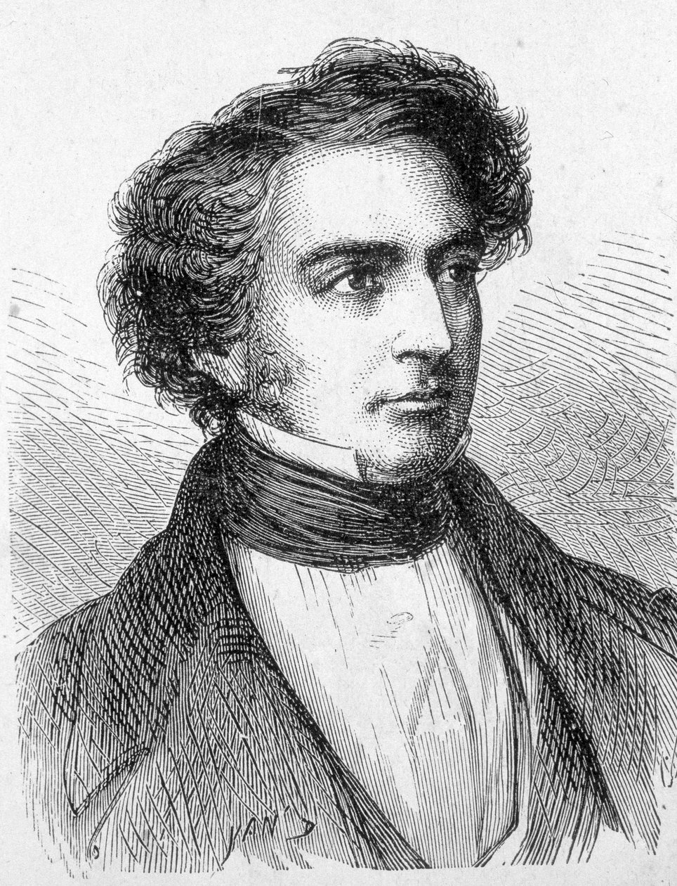 Porträt von Robert Stephenson (1803 - 1859) - im „Album der Wissenschaft; berühmte Gelehrte; Große Entdeckungen“ 1896. von French School