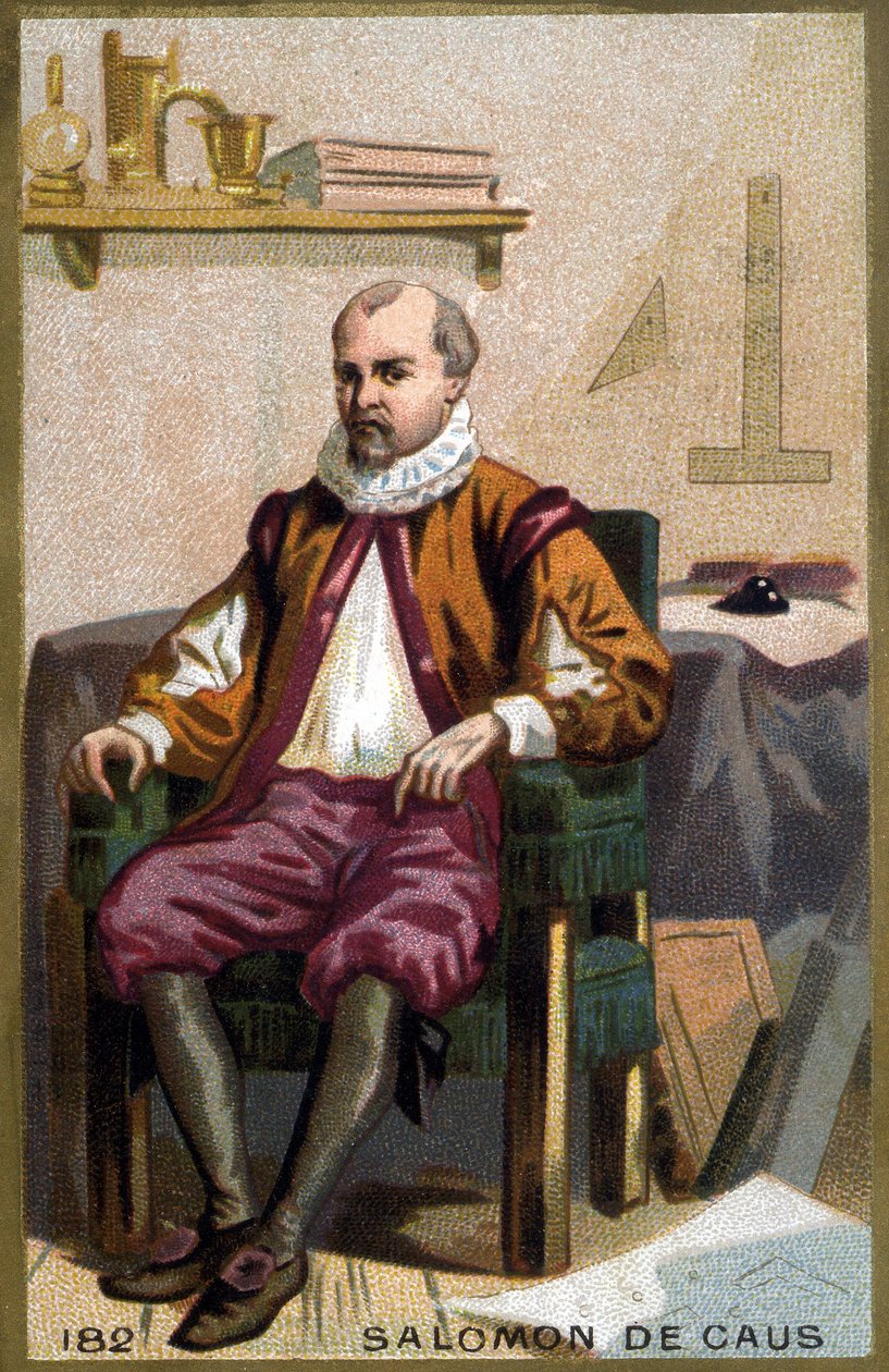 Porträt von Solomon de Caus (1576-1626). Chromolithographie des späten 19. Jahrhunderts. von French School