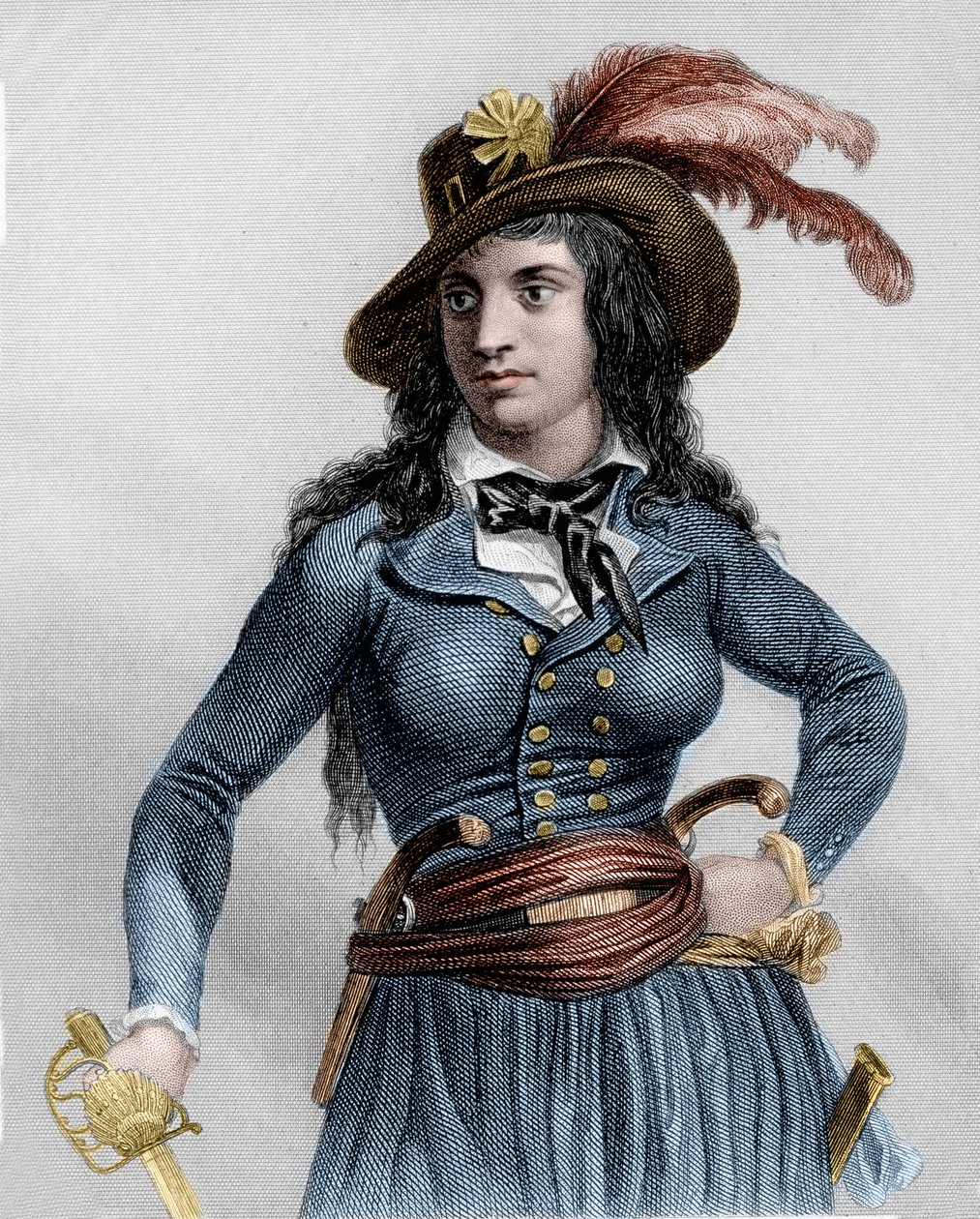 Porträt von Théroigne de Méricourt (1762-1817), französische Revolutionärin von French School