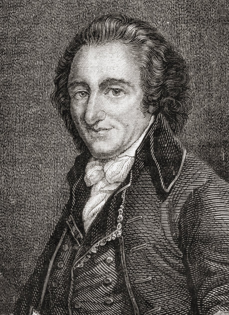 Porträt von Thomas Paine (1737-1809) (Gravur) von French School