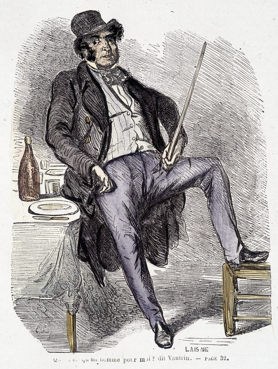 Porträt von Vautrin (Figur inspiriert von Vidocq) - in „Glanz und Elend der Kurtisanen“ von Balzac von French School