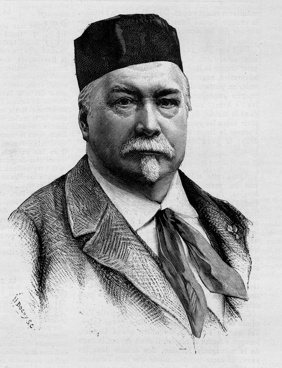 Porträt des Journalisten und Romanautors Adolphe Monnot de Balathier de Bragelonne, der 1888 starb von French School
