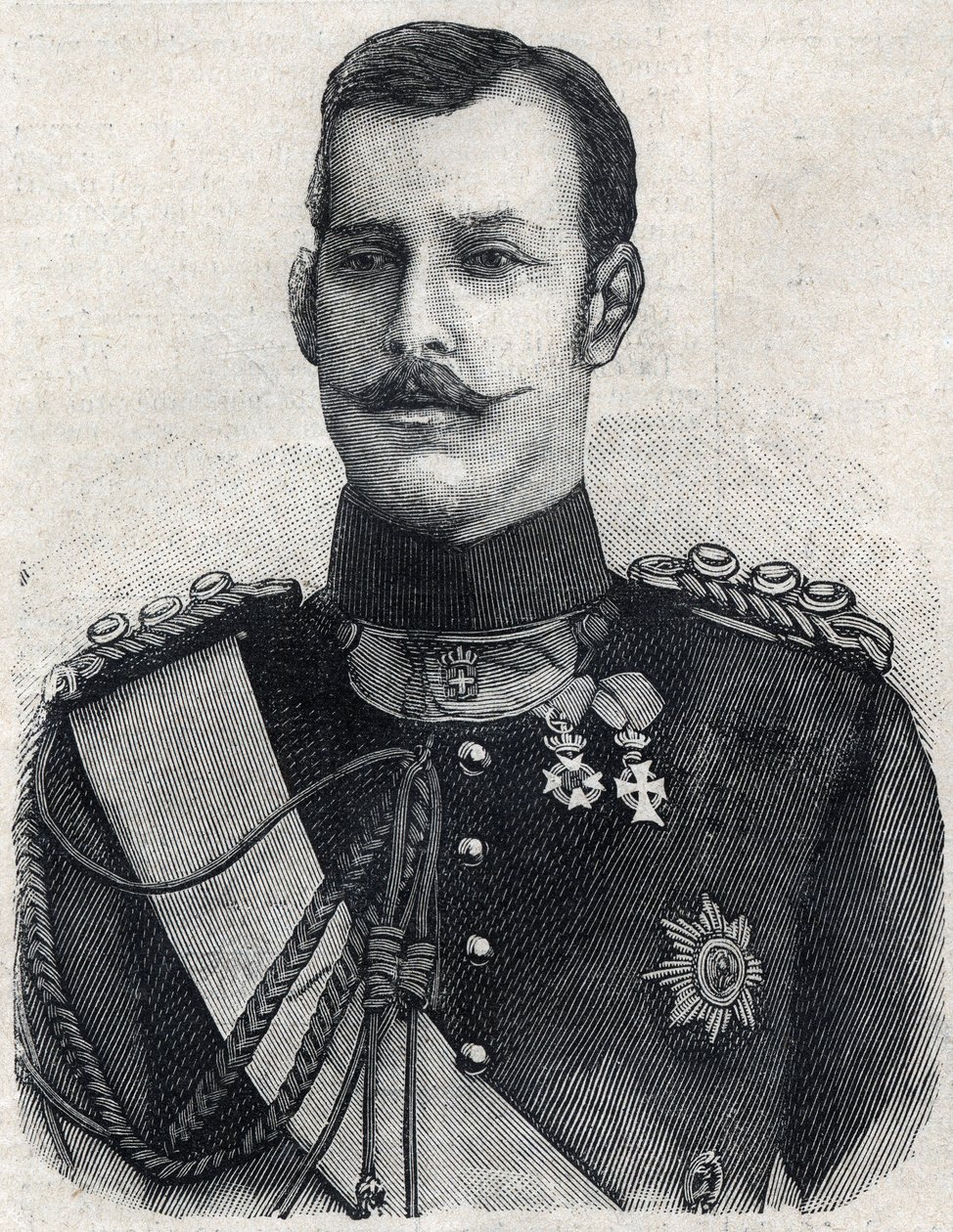 Porträt des Kronprinzen von Griechenland (der später Georg I. von Griechenland wurde) von French School
