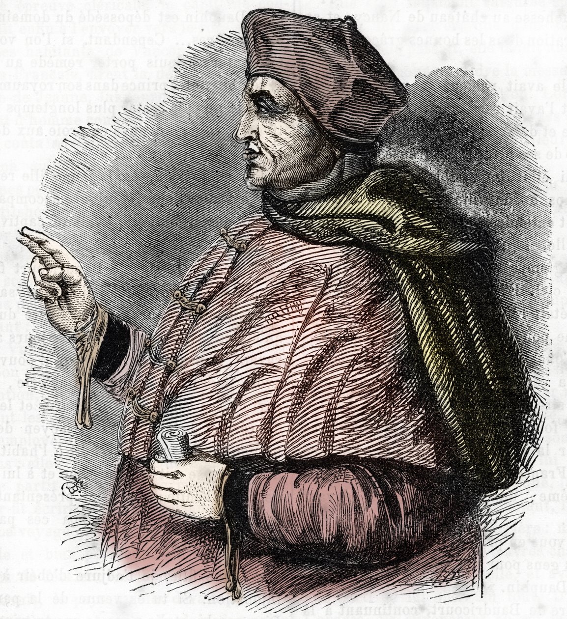 Porträt des Bischofs Pierre Cauchon (1371-1442), Autorisierender Offizier des Prozesses von Jeanne d