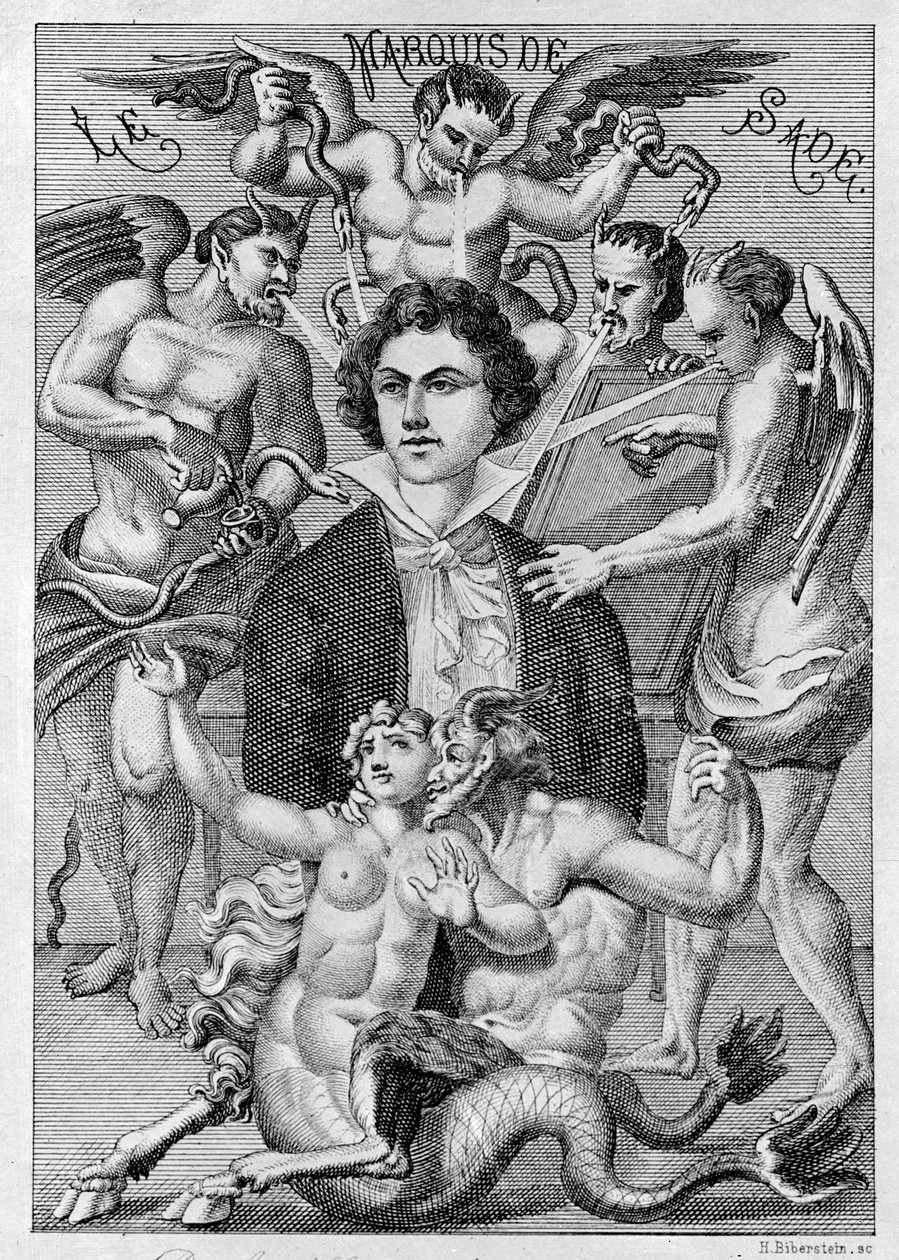 Porträt des Marquis de Sade, Frontispiz von 