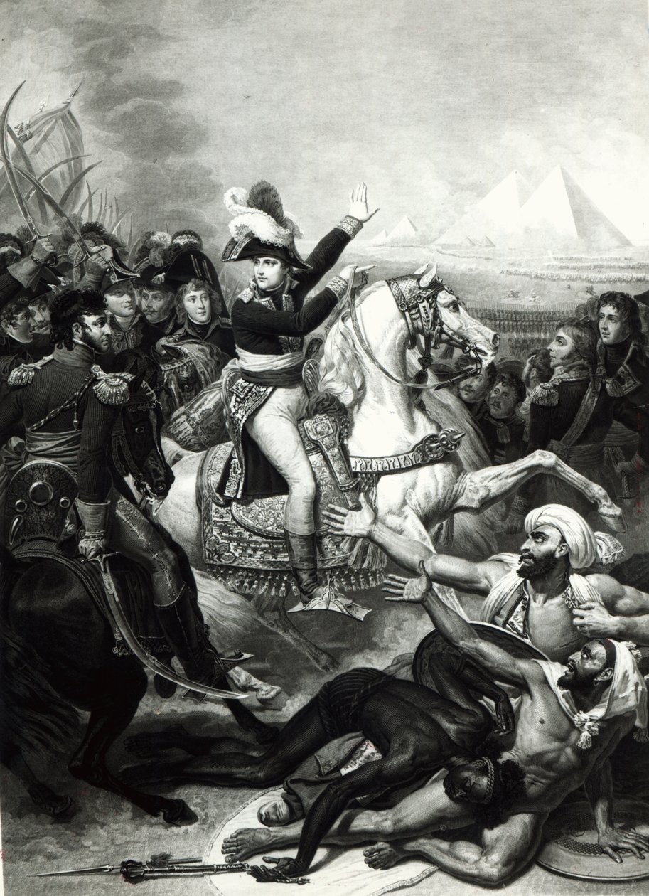 Darstellung Napoleons als siegreicher Held in Ägypten von French School