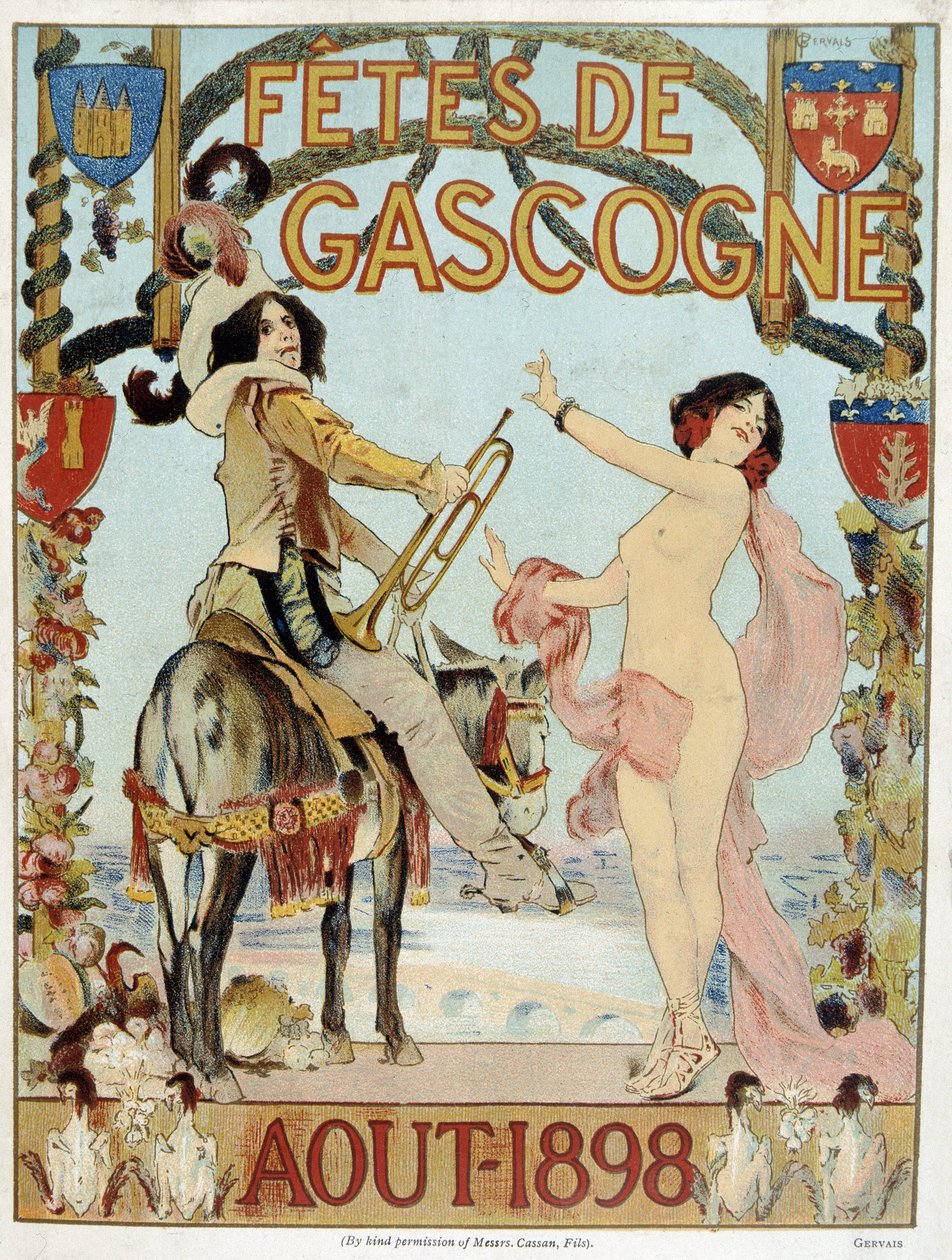 Plakat für die Biscaya-Feiertage im August 1898 von French School