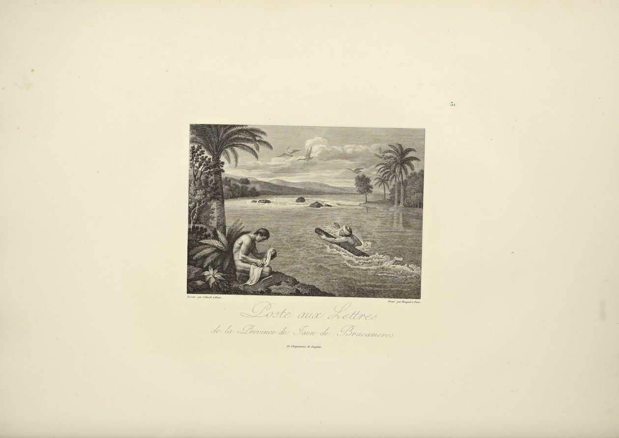 Briefe aufgeben in der Provinz Jaen de Bracamoros, Illustration aus 