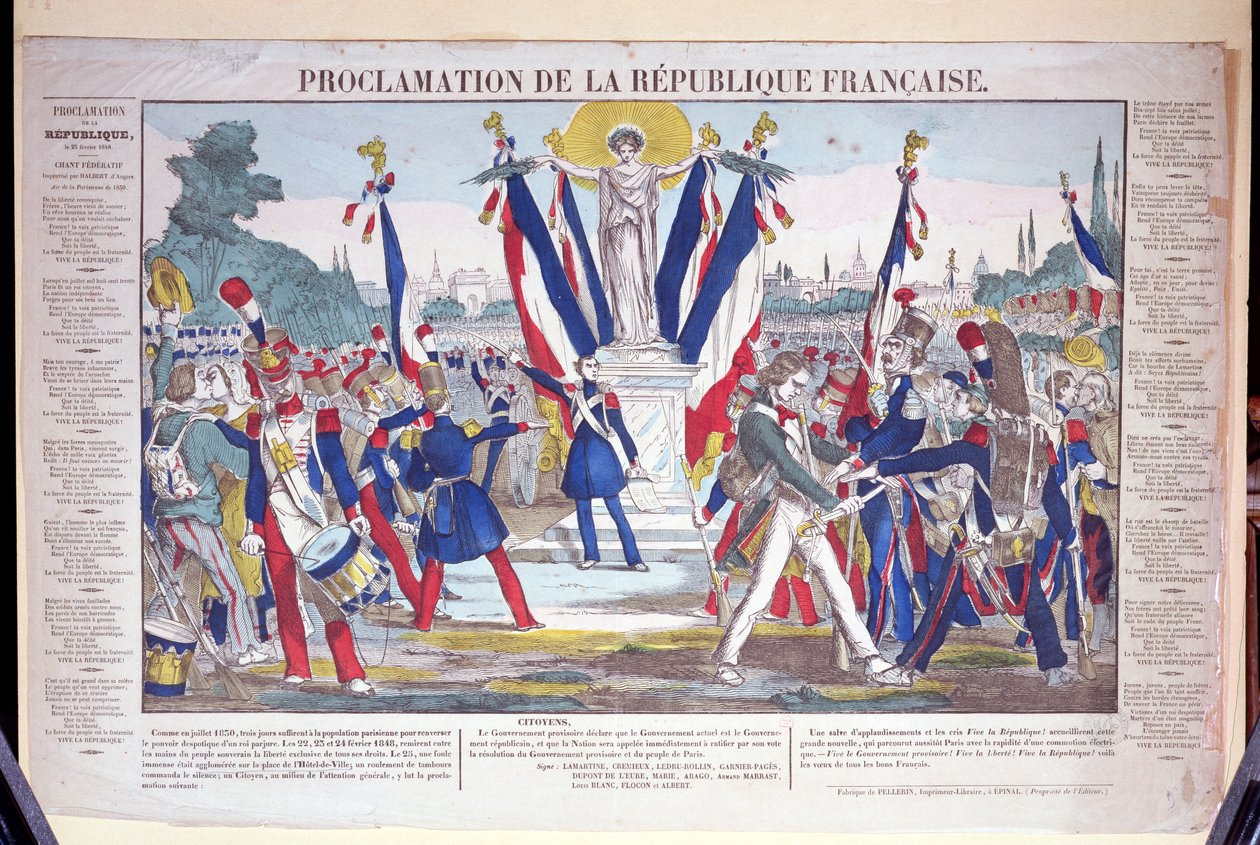 Proklamation der Französischen Republik, 25. Februar 1848 von French School