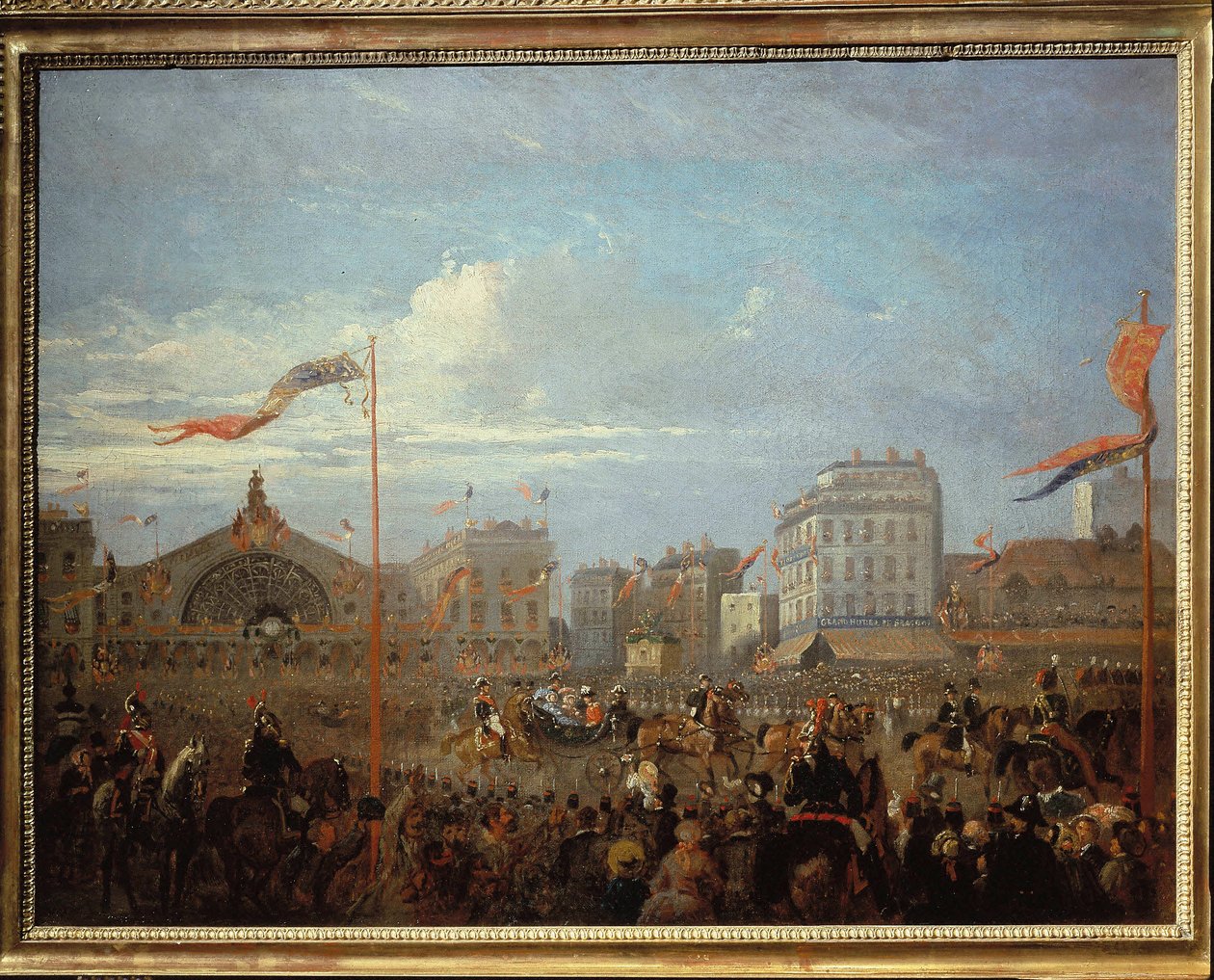 Königin Victoria (1819-1901) kommt am Gare de l