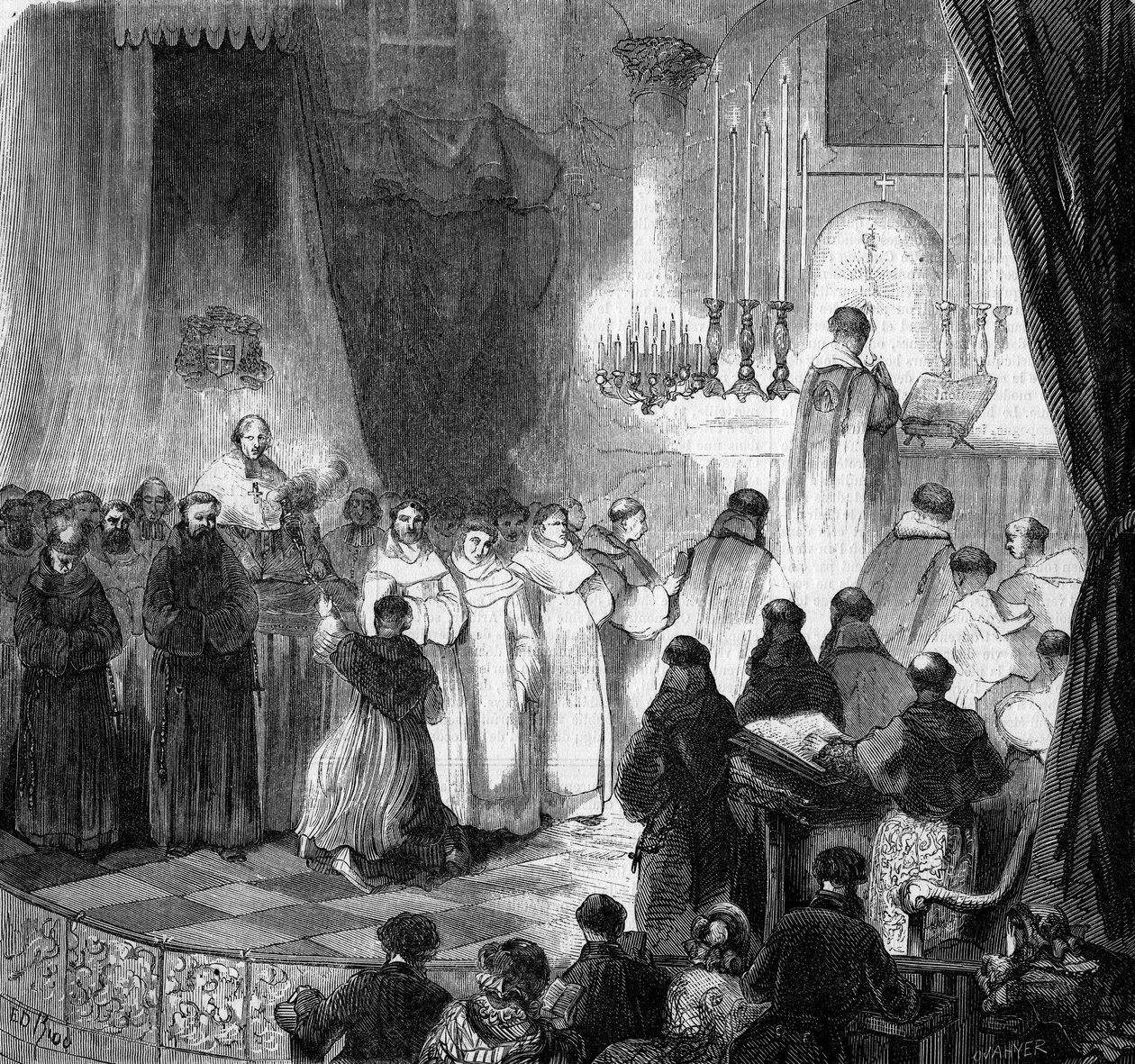Religiöse Zeremonie: Fest des Heiligen Dominikus (8. August) gefeiert in der alten Kirche der Karmeliten in Paris von French School