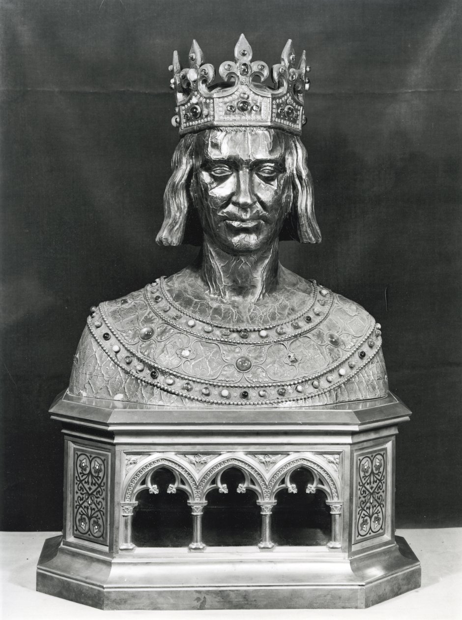 Reliquienbüste des St. Louis (1214-70) von French School