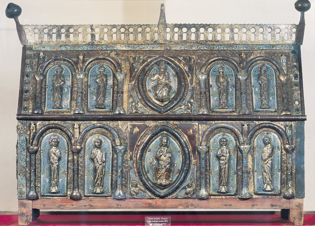 Reliquienschrein des hl. Viance, Limousin-Schule, ca. 1230-50 von French School
