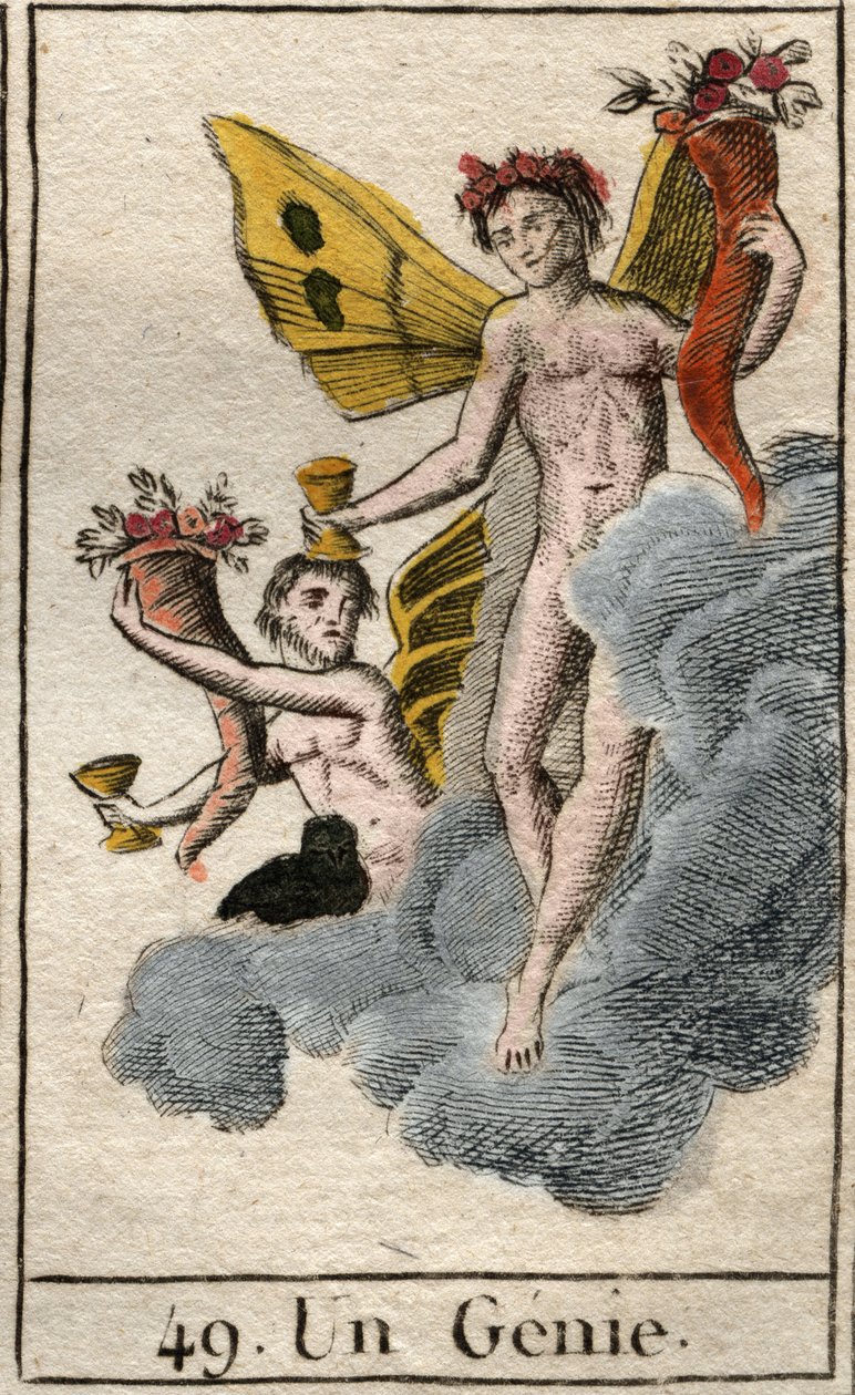 Darstellung des Genius der Natur. Aus „Mythologie der Jugend“ von Pierre Blanchard 1803. von French School