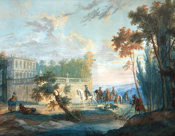 Rückkehr von der Jagd, Mitte des 18. Jahrhunderts von French School