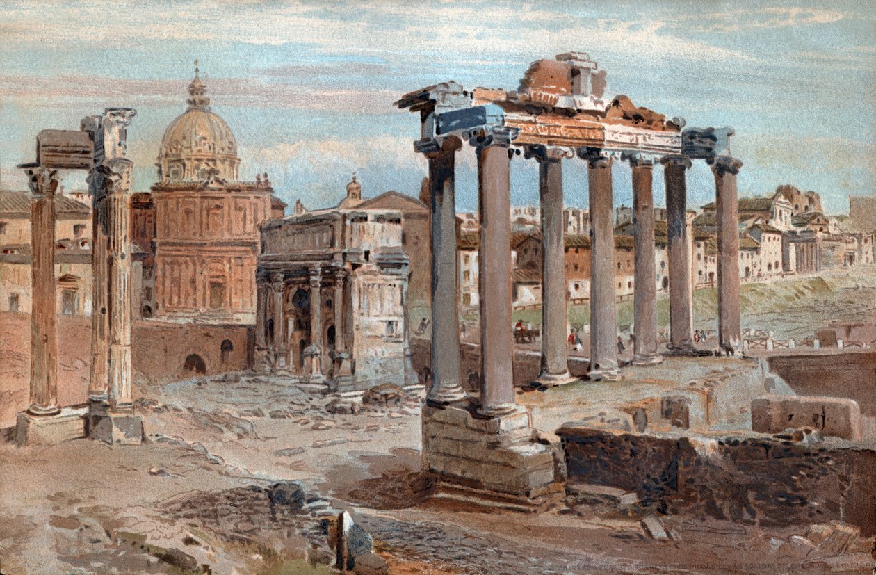 Forum Romanum (Aquarell, ca. 1900) von French School