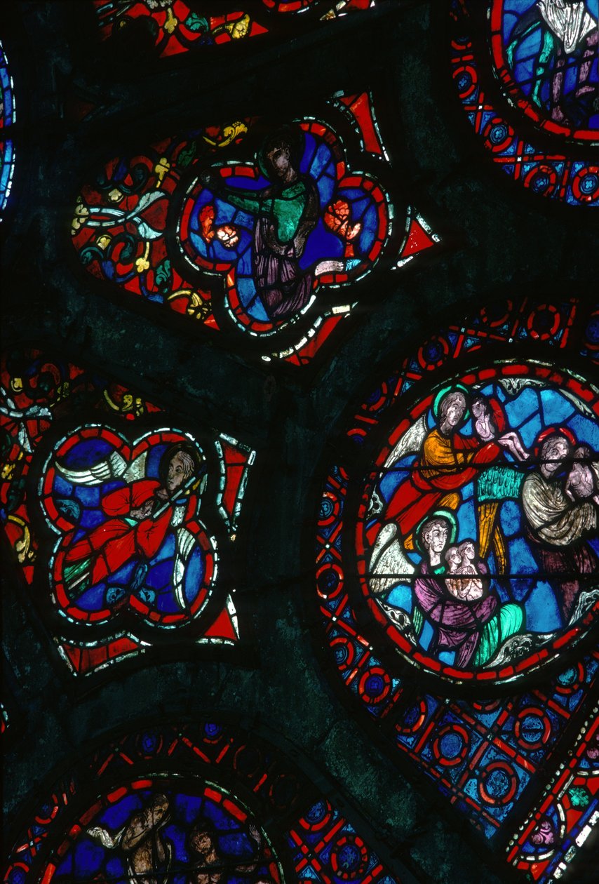 Rosettenfenster (Detail) von French School