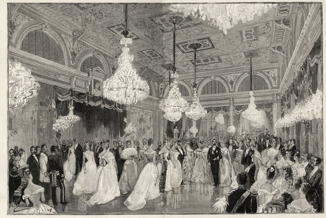 Sadi Carnot (1837-1894) französischer Präsident von 1887 bis 1894 und seine Frau im Elysee-Palast - Sadi Carnot, Präsident der Französischen Republik und seine Frau - Die Feste der Präsidentschaft - der neue Ballsaal im Palais de L