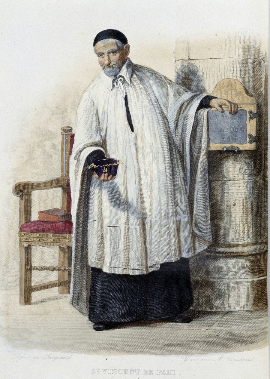 Saint Vincent de Paul - in „Le Plutarque français“, Hrsg. Mennechet von French School