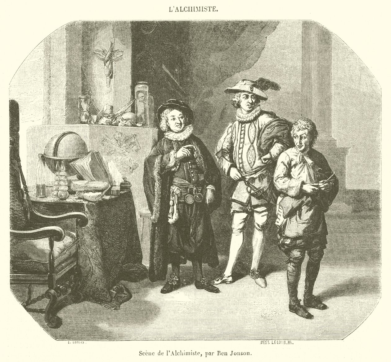 Szene des Alchemisten von French School