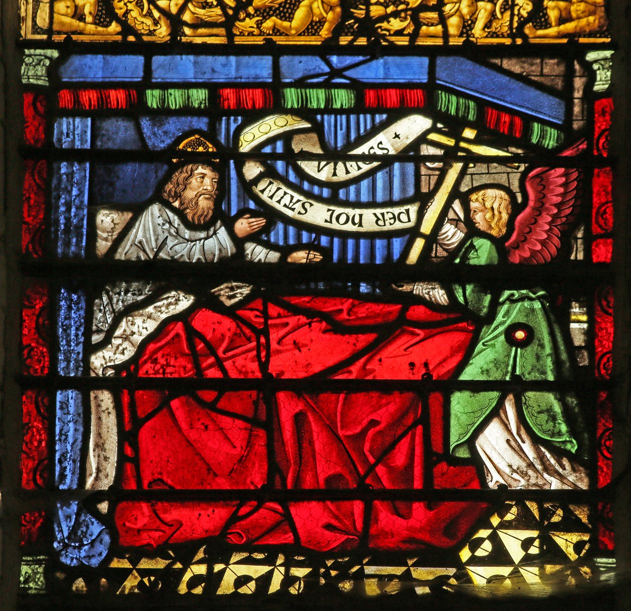 Szene aus der Legende vom Kreuz: Konstantins Traum von French School