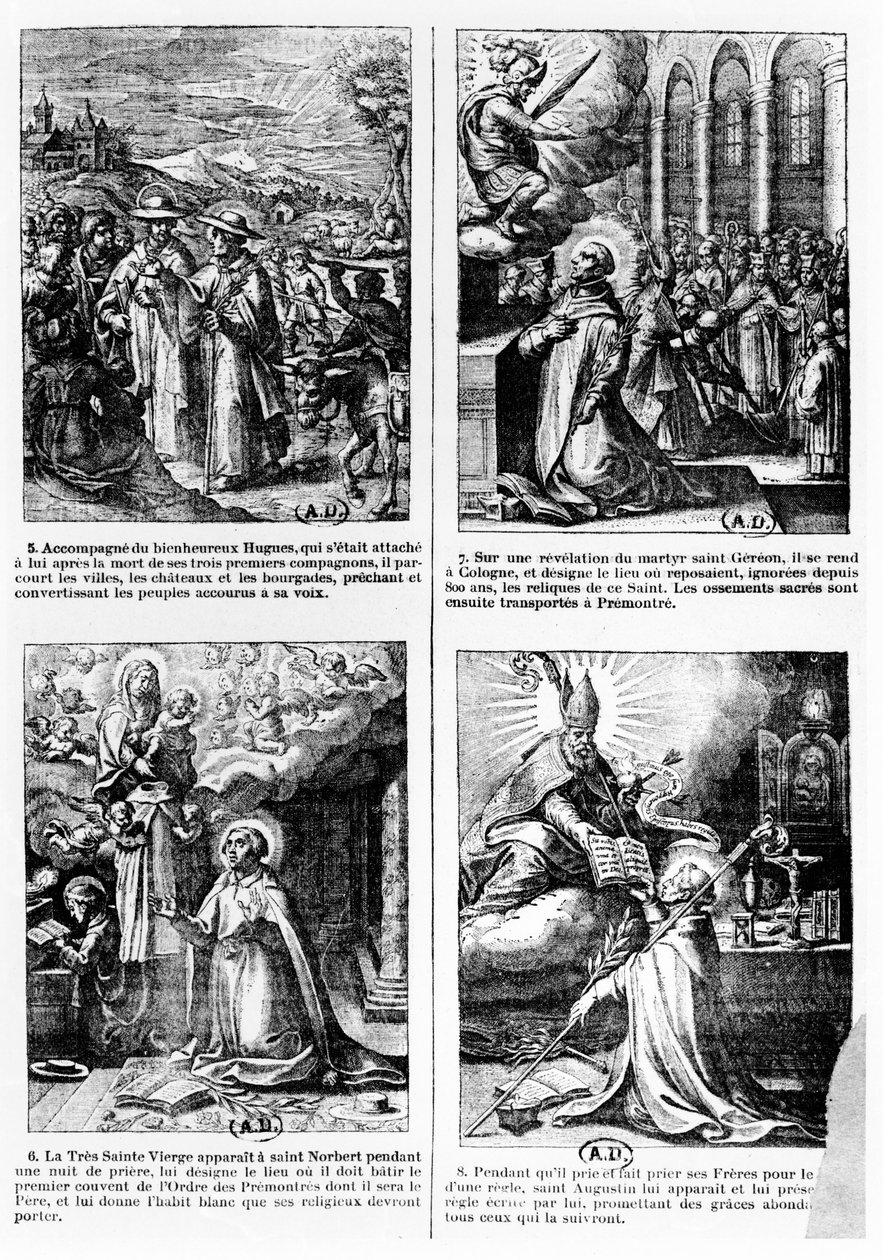 Szenen aus dem Leben des Heiligen Norbert, Gründer des Prämonstratenserordens von French School